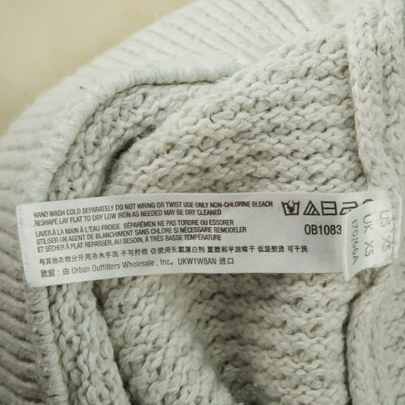 Free People Beach Size XS Gray Hailee Sweater Knit Pull On Wide Leg Cotton Pants - Picture 6 of 7